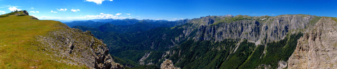 Fototapeta na wymiar Aflenz Buergeralm alpine Panorama of Hochschwab