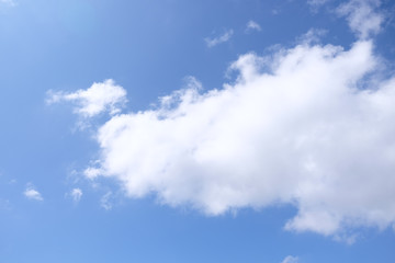 Cloud and clear sky.