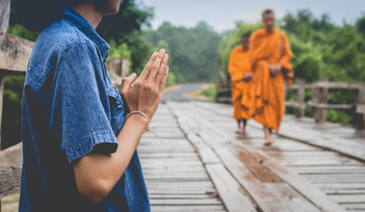 hands clasped Buddha