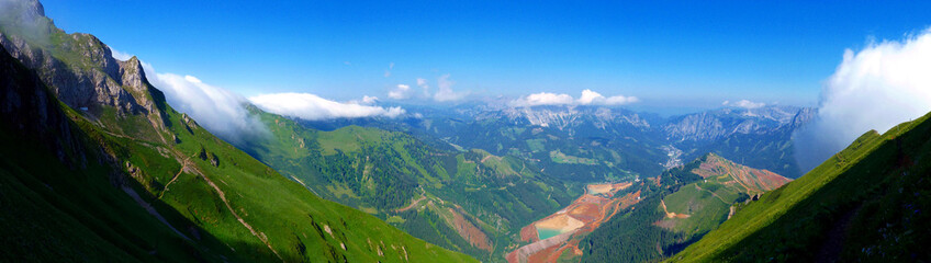 Eisenerzer Reichenstein panoramic View of Erzberg