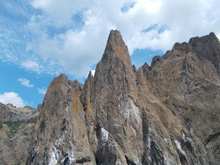 Rocks stretching into the sky