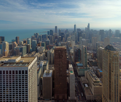 City Of Chicago, Skyline At Noon, Illinois, USA