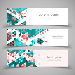 Abstract colorful geometric triangle backgrounds. vector banner