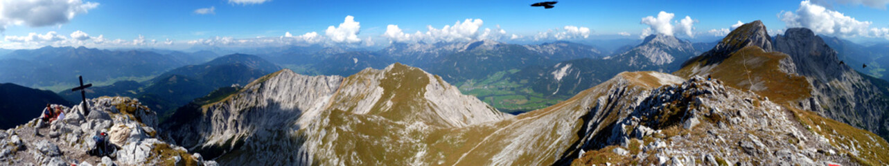 Sparafeld Kalbling Gesäuse Panoramic View from Summit