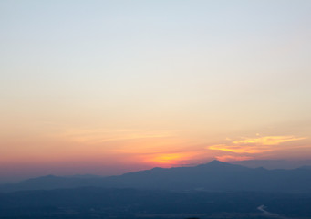 landscape sunset on hills