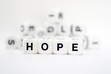 hope write in dice letters