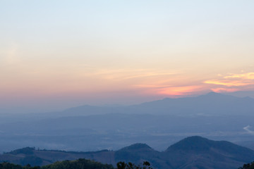 landscape hills at nan, thailand 