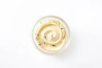 Tuinposter Aioli sauce isolated on white background   © chandlervid85