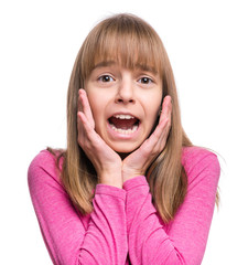 Emotional portrait of girl