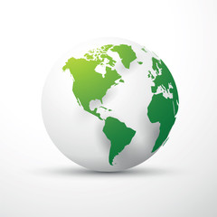 green earth globe america