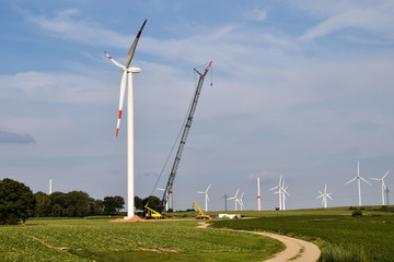 Wind power plant construction