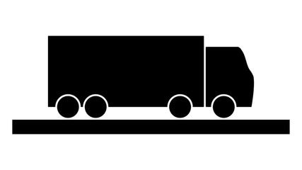 Truck sign. Silhouette car - 136578846