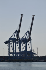 Fototapeta premium two port cranes large