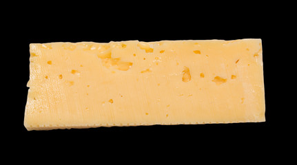 cheese on a black background