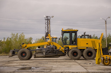Building technics loader yellow color