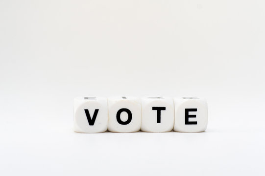 vote dice letters