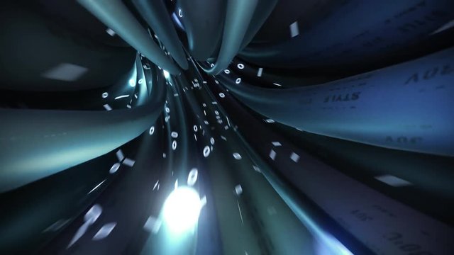 Wires cables fly through data internet power grid electric circuit fiber 4k