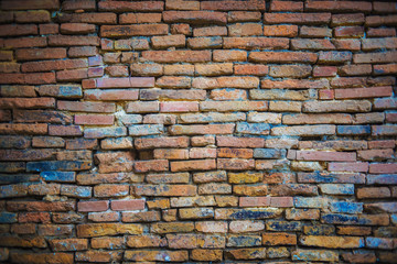 Old grunge brick wall background