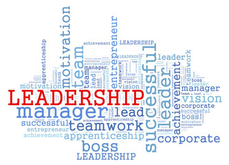 LEADERSHIP word cloud. Concept for business successful, brainstorming, motivation or other your content. 