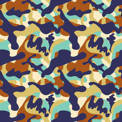 Abstract camouflage texture. Seamless pattern in vector. Urban wallpaper.