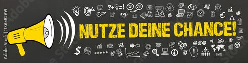 &quot;Nutze Deine Chance! / Megafon mit Symbole&quot; Stock photo and royaltyfree images on