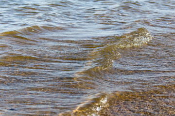 Background of the surface water on the shore