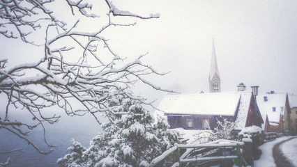 snowing Hallstatt