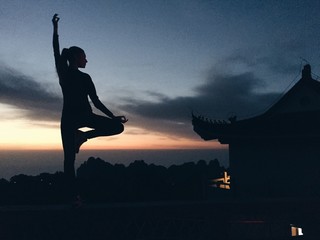 sunset yoga