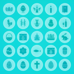 Easter Solid Circle Icons