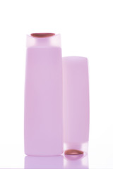 shampoo and conditioner. Cosmetic bottle