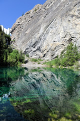 reflet dans un lac de montagne