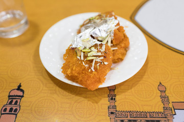 Double Ka Meetha is popular Hyderabadi dessert made with fried bread soaked in sugar syrup with a...