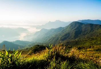 Raamstickers mountain  view  in Laos people’s democratic  republic  , take © lightofchairat