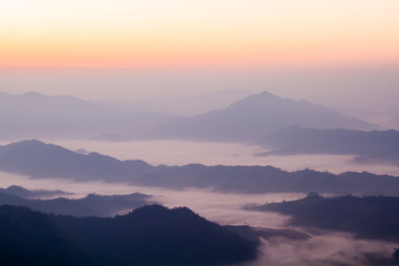 mountain  view  in Laos people’s democratic  republic  , take