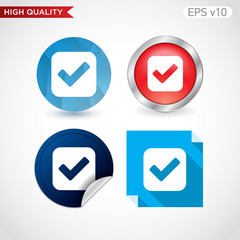 Check icon. Button with check icon. Modern UI vector.