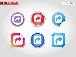 Send icon. Button with send icon. Modern UI vector.