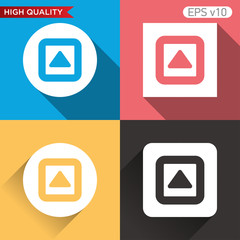 Up arrow icon. Button with up arrow icon. Modern UI vector.