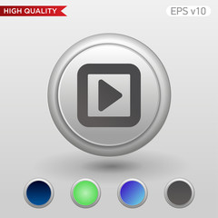 Play icon. Button with play icon. Modern UI vector.