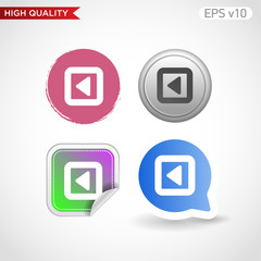 Back icon. Button with back icon. Modern UI vector.