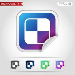 Fototapeta premium Texture icon. Button with texture icon. Modern UI vector.