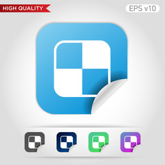 Fototapeta premium Texture icon. Button with texture icon. Modern UI vector.