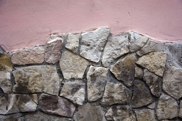Wall of stone and cement 1