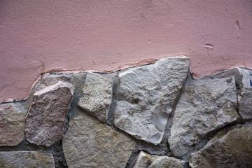 Wall of stone and cement 2