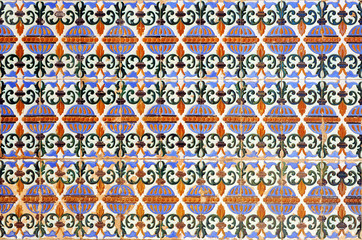 Mosaic of tiles, azulejos from Spain