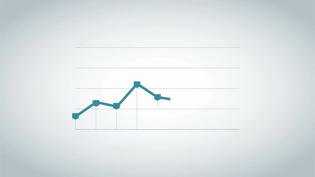 Infographic business graph chart seamless loop animation