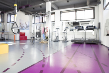 Interior of gym