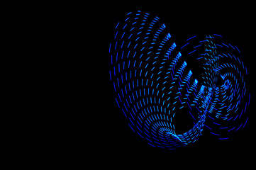 Light painting. Abstract, futuristic, colorful long exposure, bl © el-bee