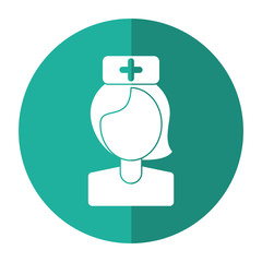 nurse staff medical hospital shadow vector illustration eps 10