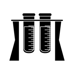 test tube rack medicine laboratory pictogram vector illustration eps 10
