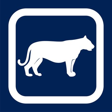Panther, puma, wild cat icon - Illustration